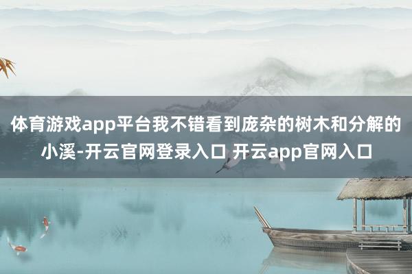 体育游戏app平台我不错看到庞杂的树木和分解的小溪-开云官网登录入口 开云app官网入口