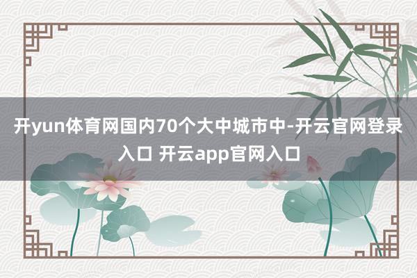 开yun体育网国内70个大中城市中-开云官网登录入口 开云app官网入口